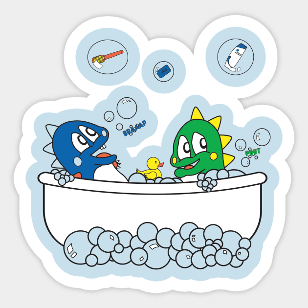 Bubble Dragon Bath Sticker by Azzazzyn